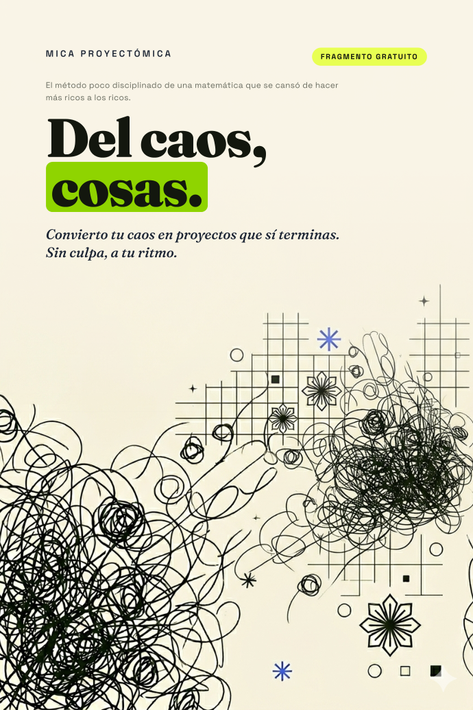 Portada de «Del caos, cosas.» — fragmento gratuito, de Mica